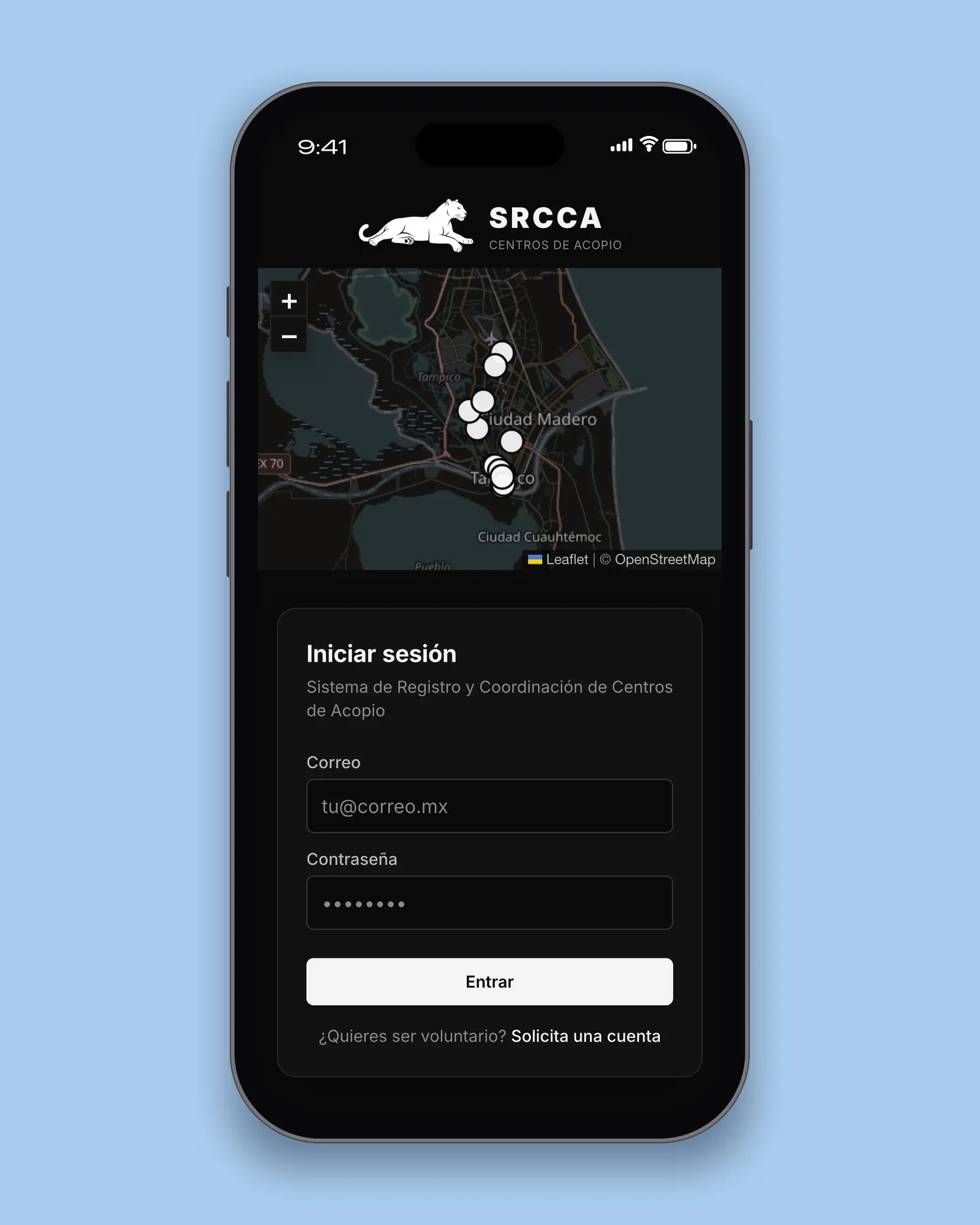 SRCCA Centros de Acopio: Desarrollo web · Sistema a la medida, trabajo de Isa Mkt en Tampico